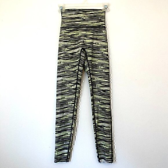 AERIE AMERICAN EAGLE 7/8 Legging Chill Play Move Lime Green Gray High Waisted XS - Picture 2 of 12